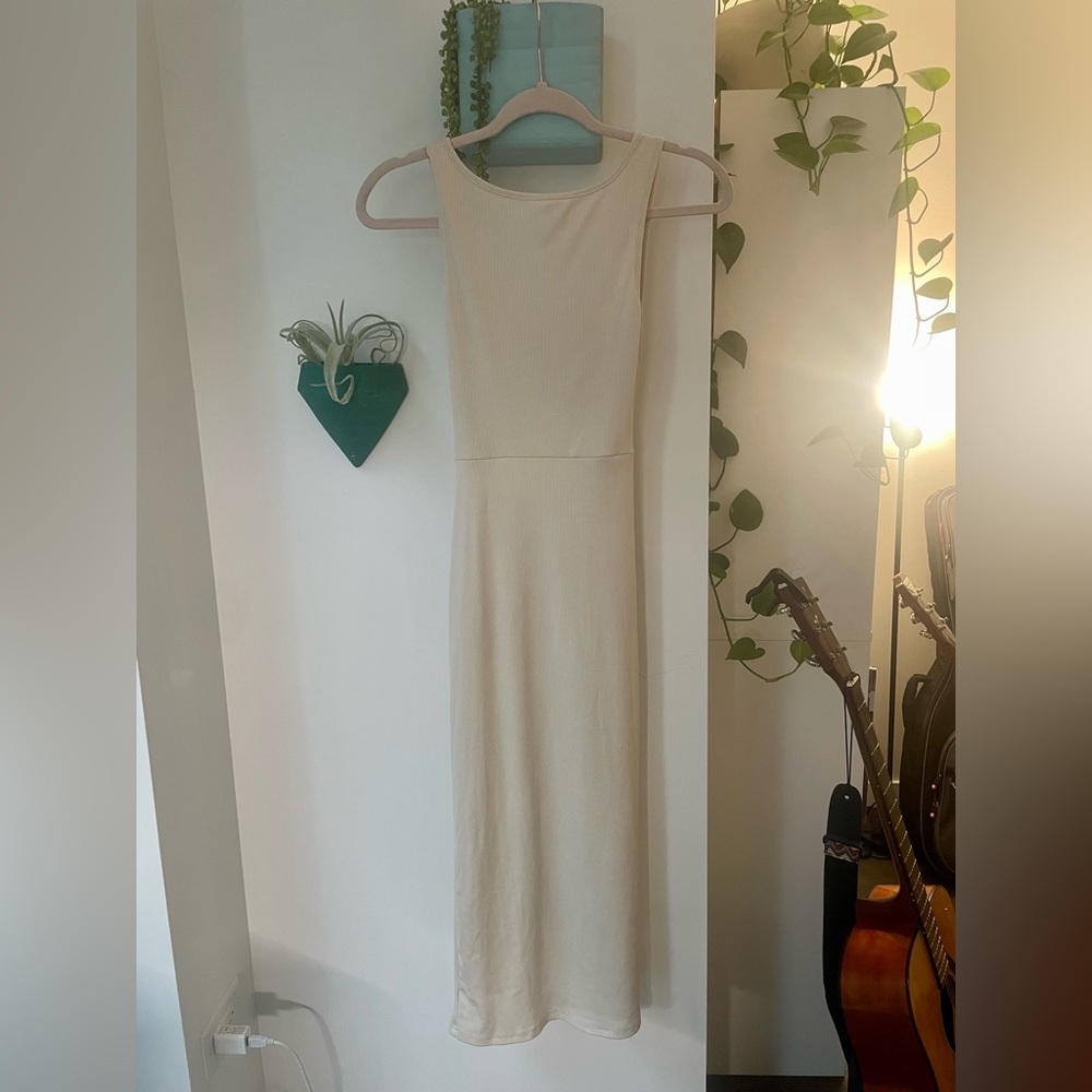 Cream Cut-Out Dress - Picture 2 of 6